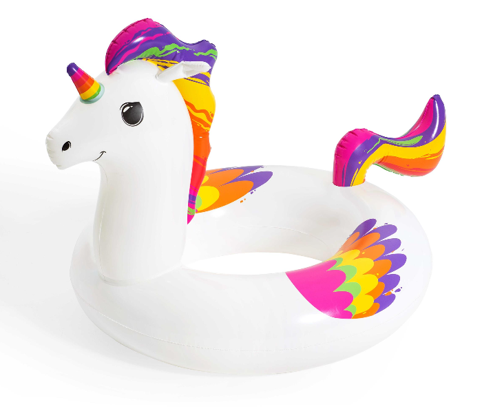 Bestway 36159 119Cm X 91Cm PVC Fantasy Unicorn Swimming Ring -White - Zoom Image 1