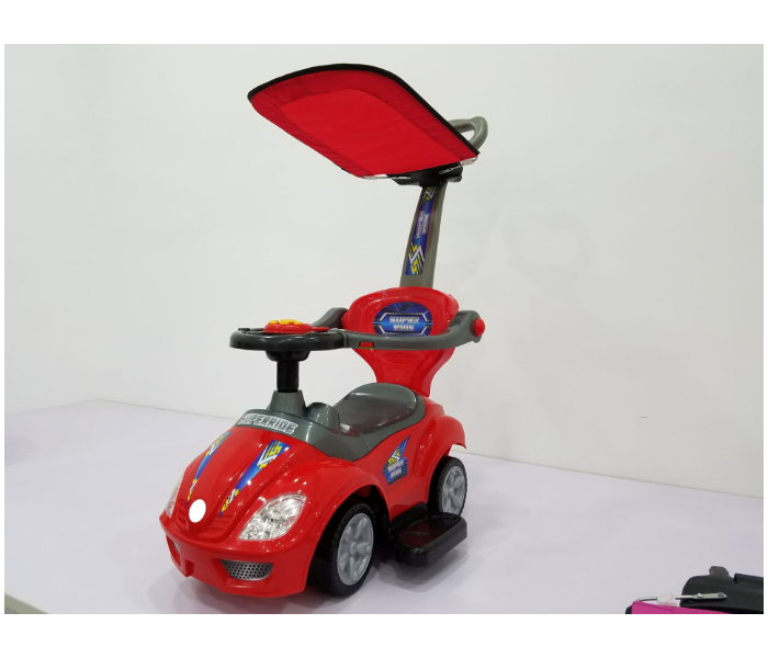 202-AC Durable and Lightweight Four Wheeler Ride On Car with Push Handle - Red - Zoom Image