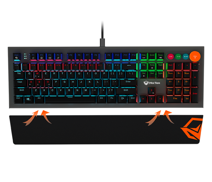 Meetion Mt-Mk500 Mechanical RGB Keyboard - Black - Zoom Image 2