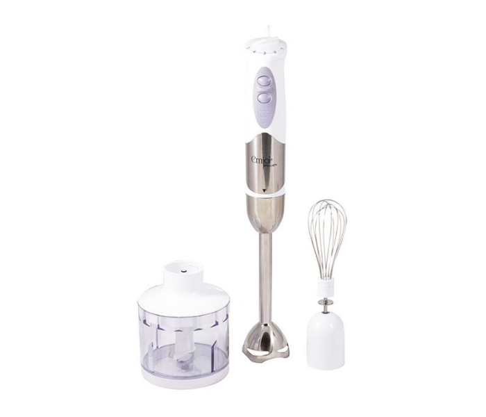 Emjoi UEHB-329 400 W Stainless Steel Shaft Hand Blender with Anti Splash Function -White and Silver - Zoom Image 1