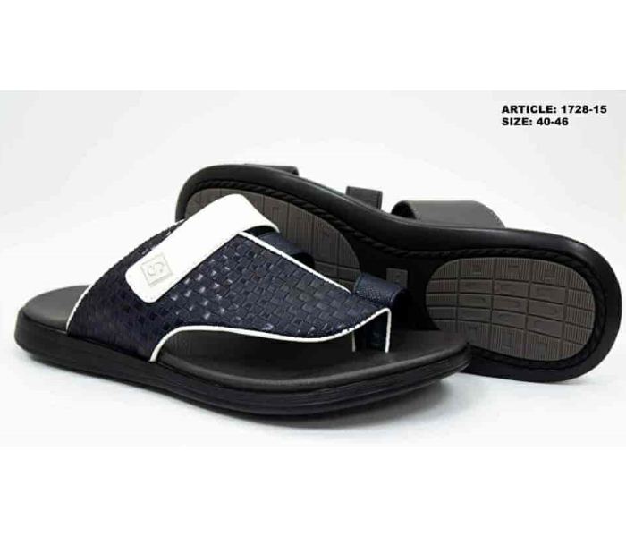 1728-15 45 EU Comfortable Stylish Flat Sandal For Men -Navy - Zoom Image