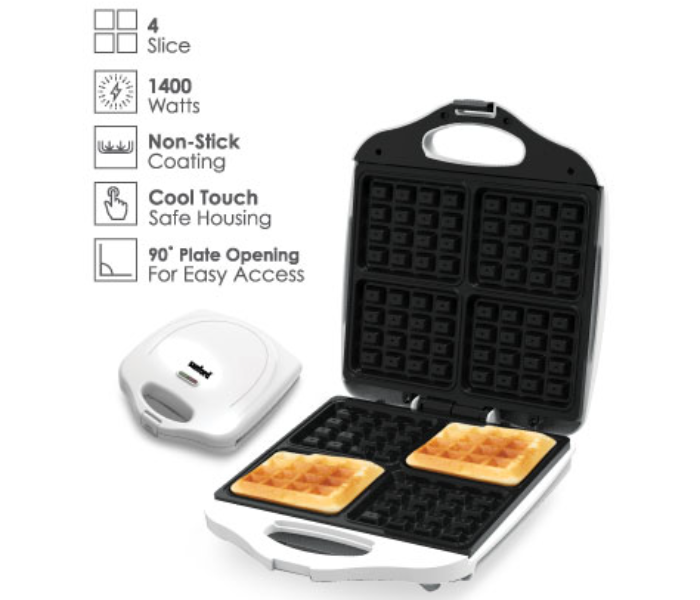 Sanford SF5780WM 4 Slice 1400 Watts Waffle Maker - Black and White - Zoom Image