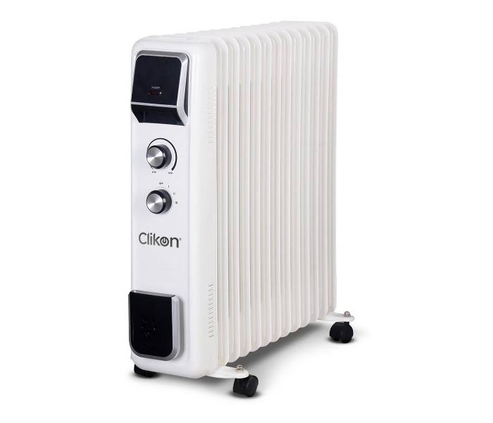 Clikon CK4231 2600 Watts 13 Fins Oil Radiator Room Heater - White - Zoom Image