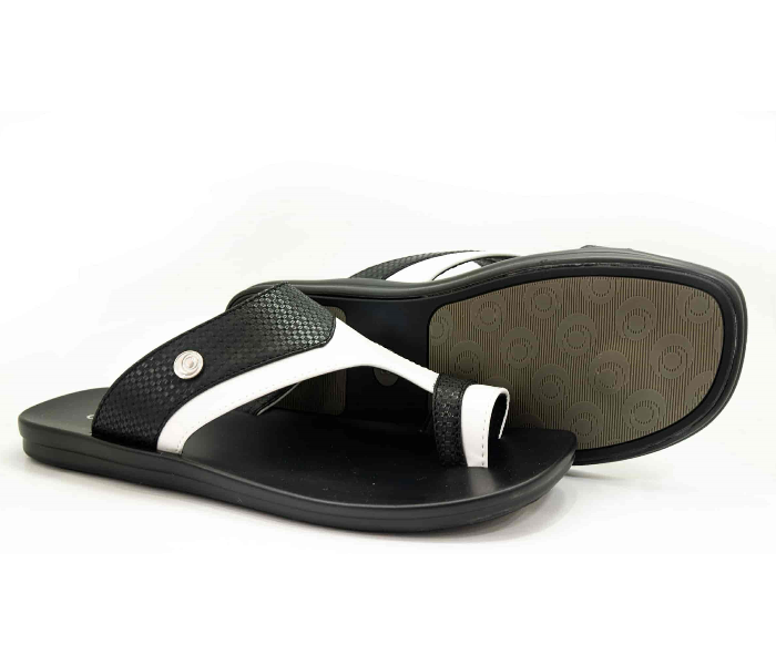 Odyssey 1290-02 43 EU Flat Sandal for Men - Black and White - Zoom Image