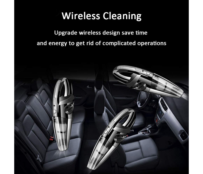 Rechargeable Wireless Handheld Car Vacuum Cleaner With Usb Port - Black - Zoom Image 5