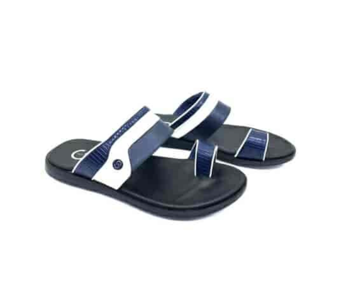 1732-15 EU 46 Stylish Comfort Flat Sandal for Men - Navy - Zoom Image