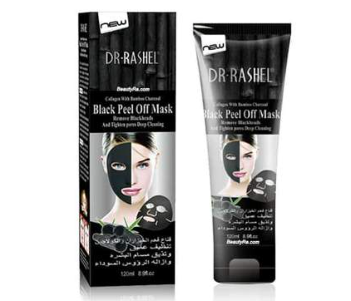 Dr-Rashel 120ml Black Peel-Off Mask Collagen And Charcoals Remove Blackheads For All Skin Types - Zoom Image 5