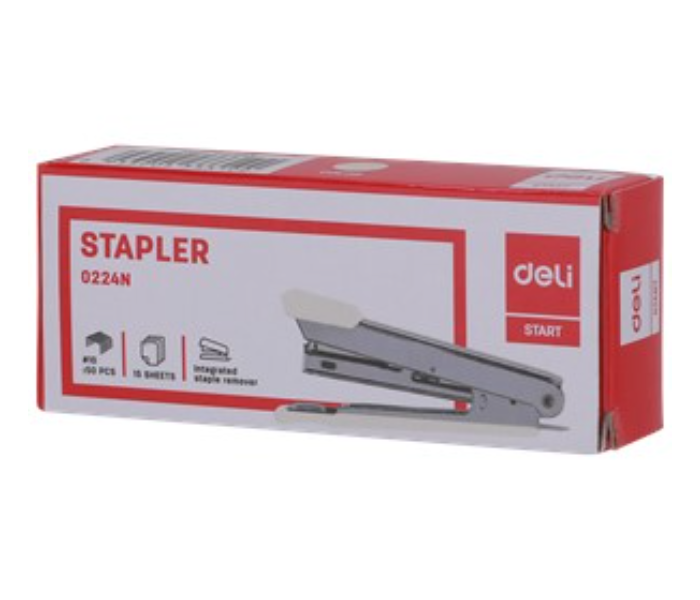 Deli 0224N 15 Sheets Mini Stapler Machine - White - Zoom Image 2