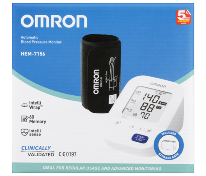 Omron Hem-6161 Automatic Arm Blood Pressure Monitor - White - Zoom Image 3