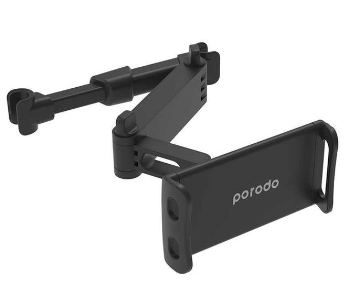 Porodo PD-TBCAM-BK 27CM Universal 360 Degree Rotating Adjustable Phone and Tablet Car Mount Holder - Black - Zoom Image 1