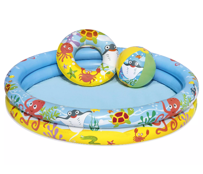 Bestway 51124 1.22M X 20Cm Vinyl Play Pool Set -Yellow and Blue - Zoom Image 1