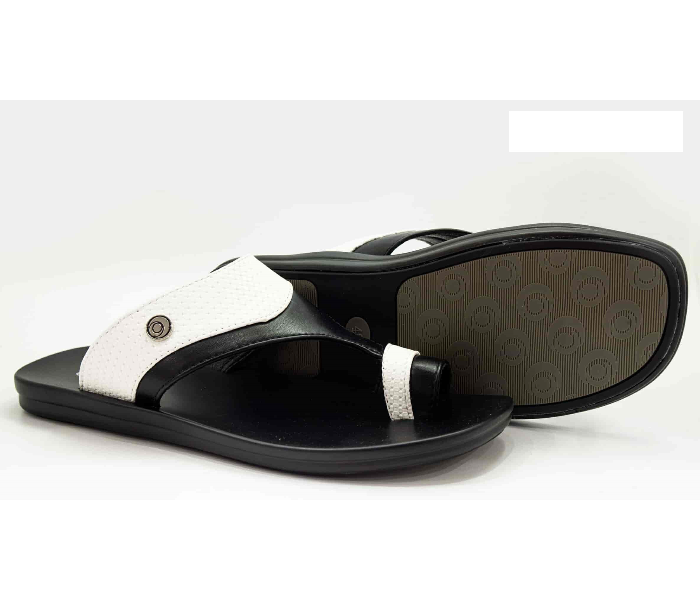 Odyssey 1290-17 44 EU Flat Sandal for Men - Black and White - Zoom Image