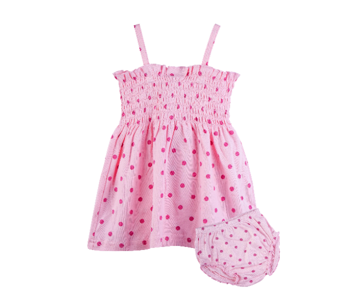 Popees Nuvo Comfortable Sleeveless Frock with Trousers for 1 Year Babies - Pink - Zoom Image 1