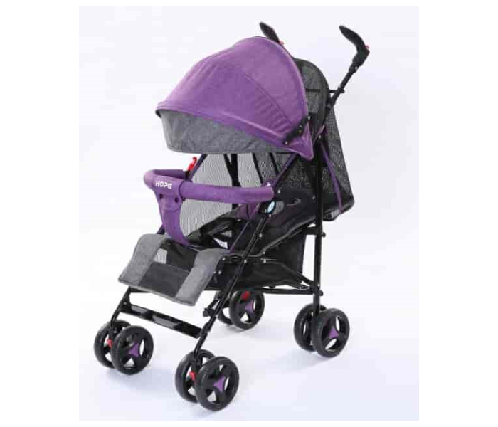 HP-308GD Net Type Buggy Wheeled Baby Stroller with Adjustable Push Handlebar - Purple - Zoom Image