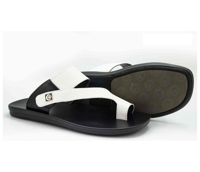 Odyssey 1282-20 46 EU Flat Sandal for Men - Black and White - Zoom Image