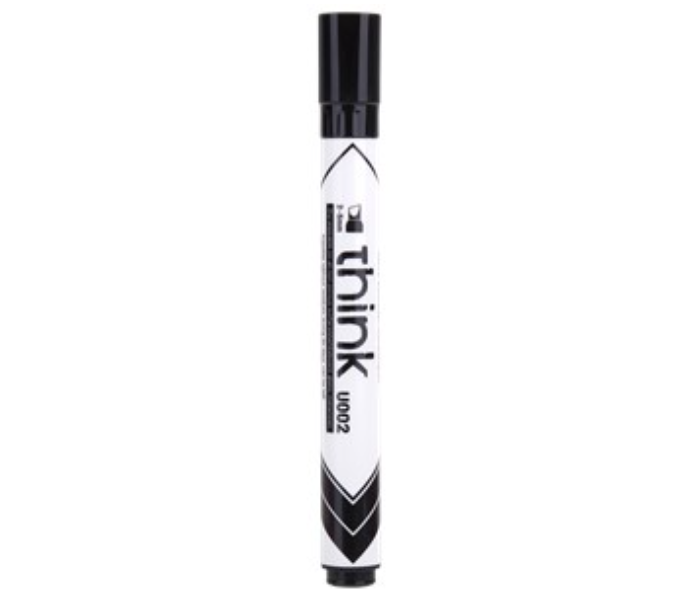 Deli U00220 12 Piece 2-5mm Chisel Tip Dry Erase Marker - Black - Zoom Image 2