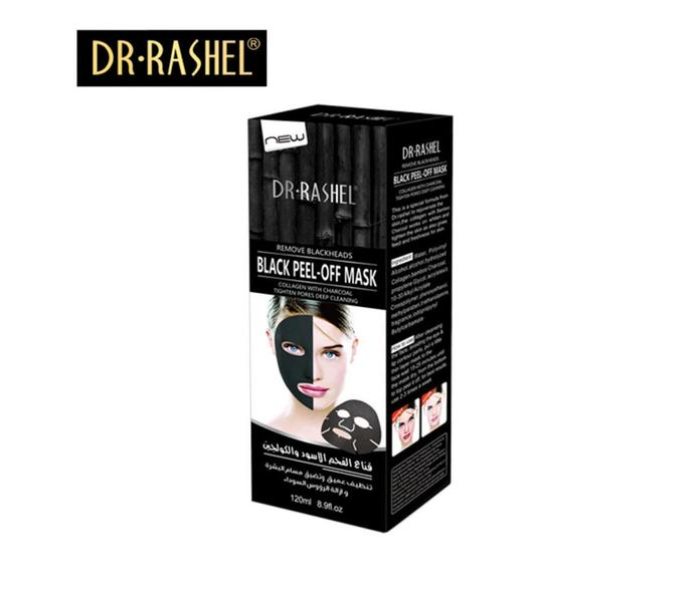 Dr-Rashel 120ml Black Peel-Off Mask Collagen And Charcoals Remove Blackheads For All Skin Types - Zoom Image 3