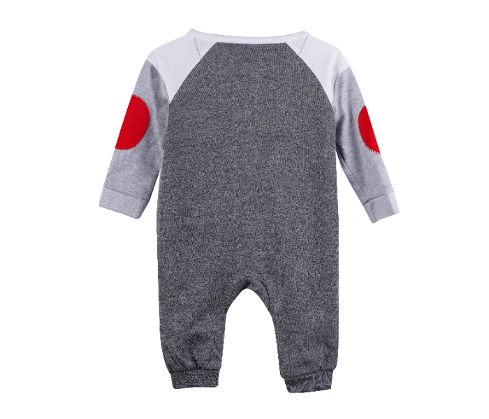 Popees Sleepy Comfortable Full Sleeve 1 Year Baby Onesie - Grey - Zoom Image 2