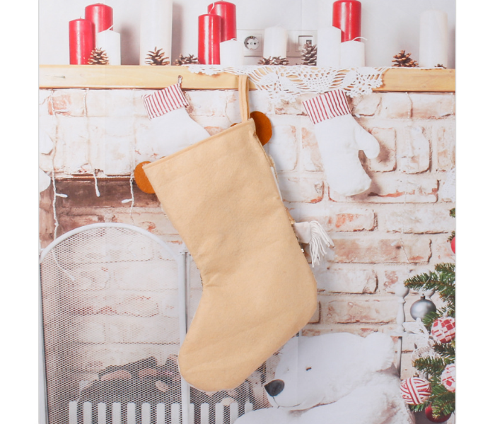 Christmas Themed Party Decor Hanging Cloth Stockings -Silver - Zoom Image 2