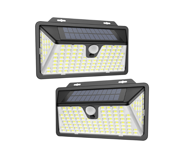 Three Sided Luminous Mosion Sensor Outdoor Wall Mount Solar LED Light - White - Zoom Image 2