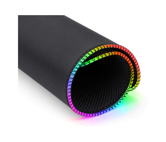 Redragon P026-RGB Pluto RGB LED Large Soft Matt Gaming Mouse Pad with Nonslip Base and Stitched Edges - Black - Zoom Image 8