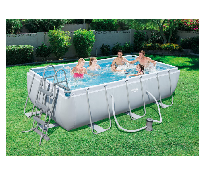 Bestway 56441 Power Steel Above Ground Swimming Pool -Grey - Zoom Image 2