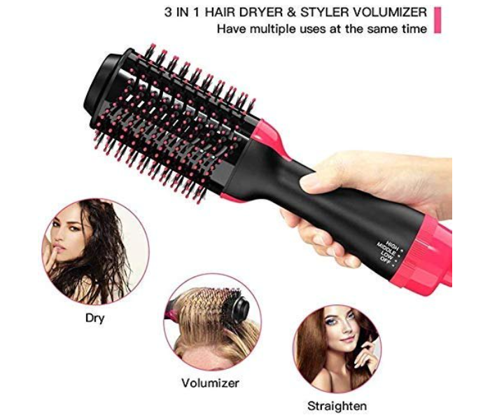 Hot Air Brush for Hair Dryer Curler and Straightener for Women - Black - Zoom Image 2