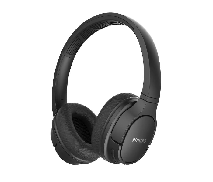 Philips TASH402BK-00 Wireless Bluetooth Flat Folding On-Ear Headphones -Black - Zoom Image 1