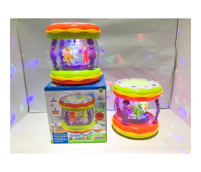 LX353 Battery Operator Drum with Music and Light for Kids - Purple - Zoom Image