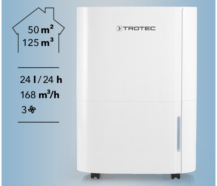 Trotec TTK 66 E Comfort Dehumidifier- White  - Zoom Image 2