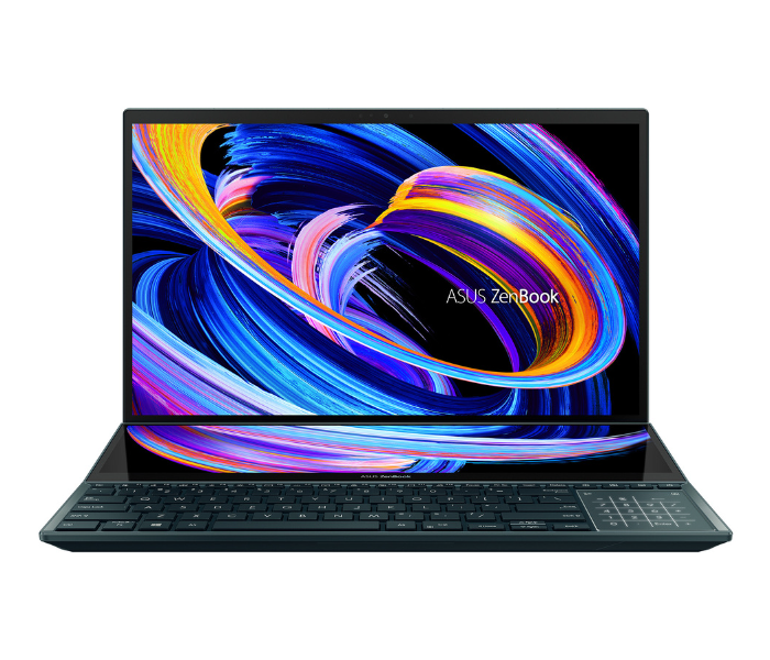 Asus ZenBook Pro Duo OLED UX582HS-OLED009T 15.6 Inch 4K Touchscreen Intel Core i9 32GB RAM 1TB SSD NVIDIA GeForce RTX 3080 Graphics Windows 10 - Celestial Blue - Zoom Image 1