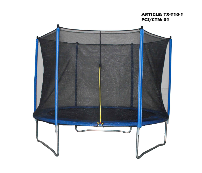 TX-T10-1 54 Spring Pieces 3 Watts Strong Design Rebounder Trampoline with Ladder - Black - Zoom Image