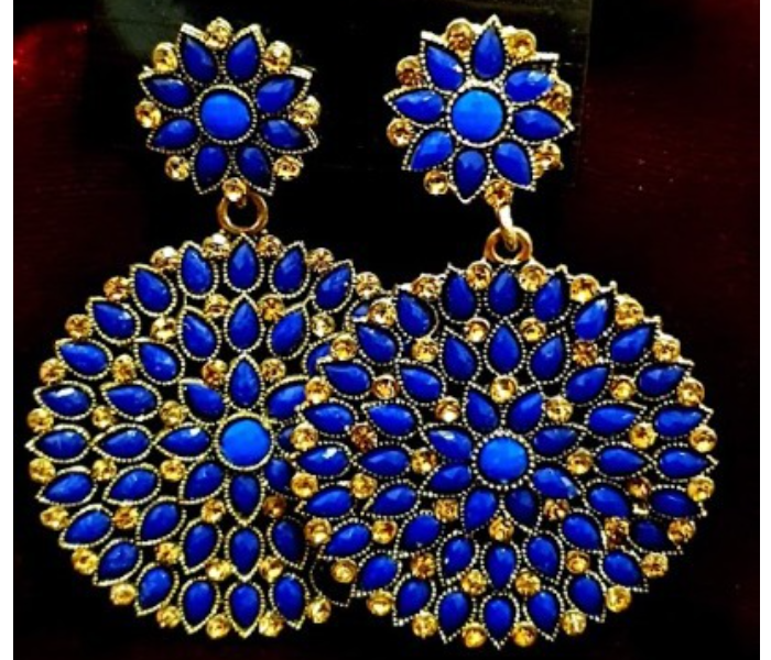 Strabella B3-02b Beautiful  Dangle Earring For Women  -Blue - Zoom Image