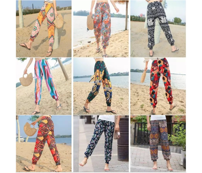 7264 Printed Comfortable Palazzo Pants for Women - Zoom Image 1