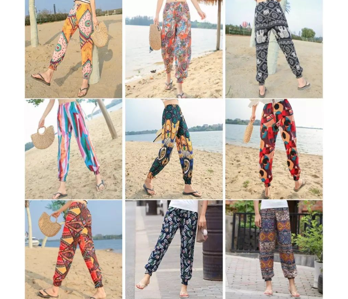 7264 Pack Of 7 Printed Comfortable Palazzo Pants for Women - Zoom Image 1