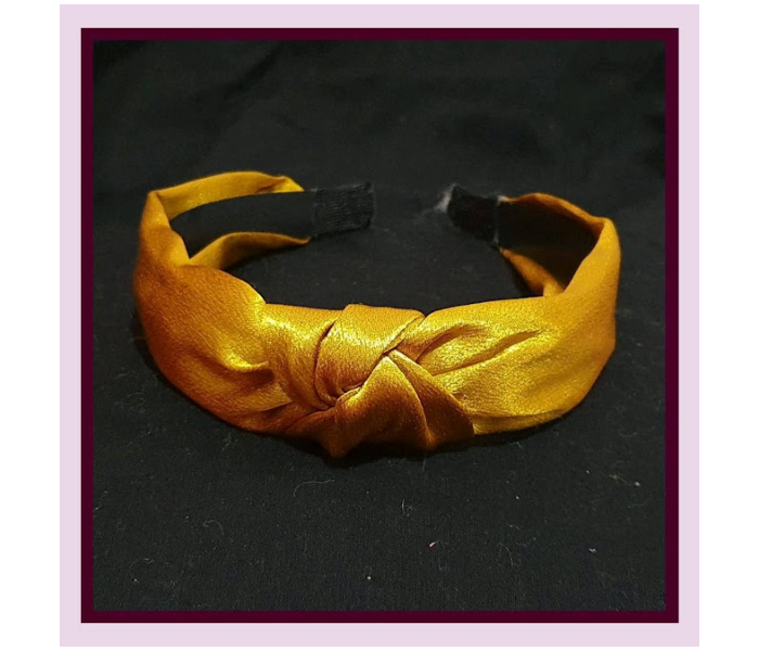 Strabella HA1-20 Stylish and Elegant Cloth Wrapped Hair Bow - Yellow - Zoom Image