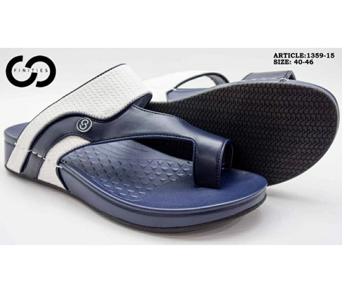 Finities 1359-15 43 EU Comfortable Stylish Casual Sandal For Men -Navy - Zoom Image