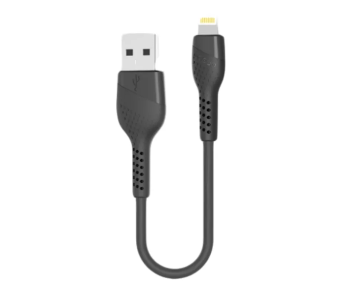 Porodo PD-L025-BK 0.25 Meter Super Durable and Fast Charging PVC Lightning Cable - Black - Zoom Image