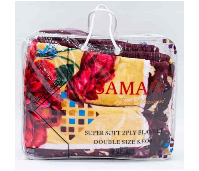 Sama SM380 6Piece 2Ply 3.8Kg Super Soft Comfortable Blanket -Red - Zoom Image