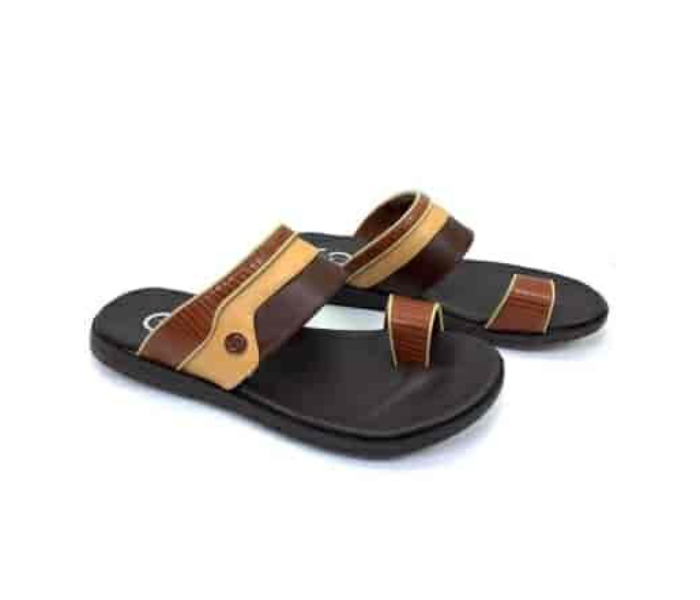 1732-03 EU 43 Stylish Comfort Flat Sandal for Men - Coffee - Zoom Image