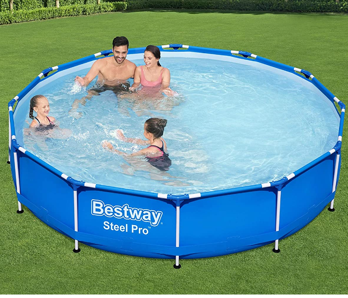 Bestway 56681 3.66m x 76cm Above Ground Round Framed Pool - Blue - Zoom Image 2