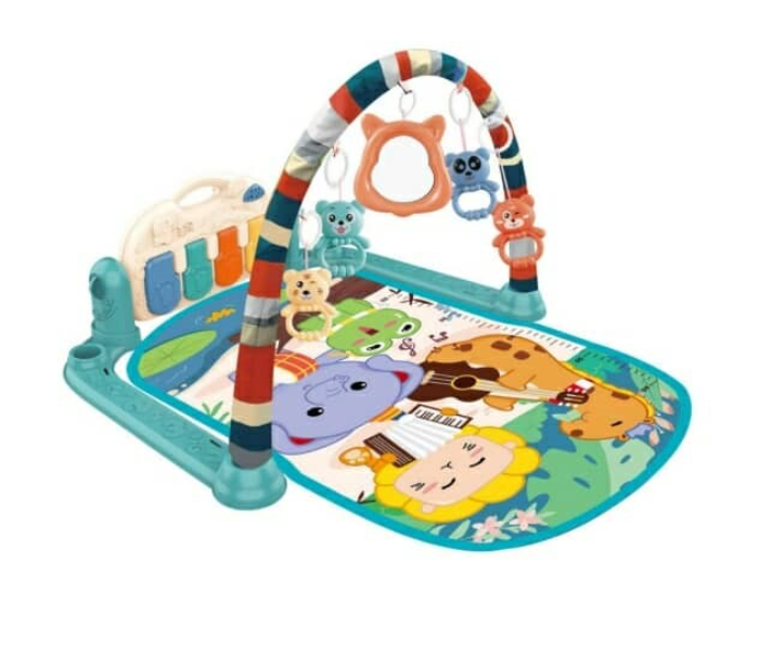 CH968140 Washable Twist and Fold Printed Baby Floor Playmat - Blue - Zoom Image