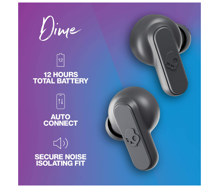 Skullcandy Dime True Wireless Earbuds - Chill Grey - Zoom Image 2