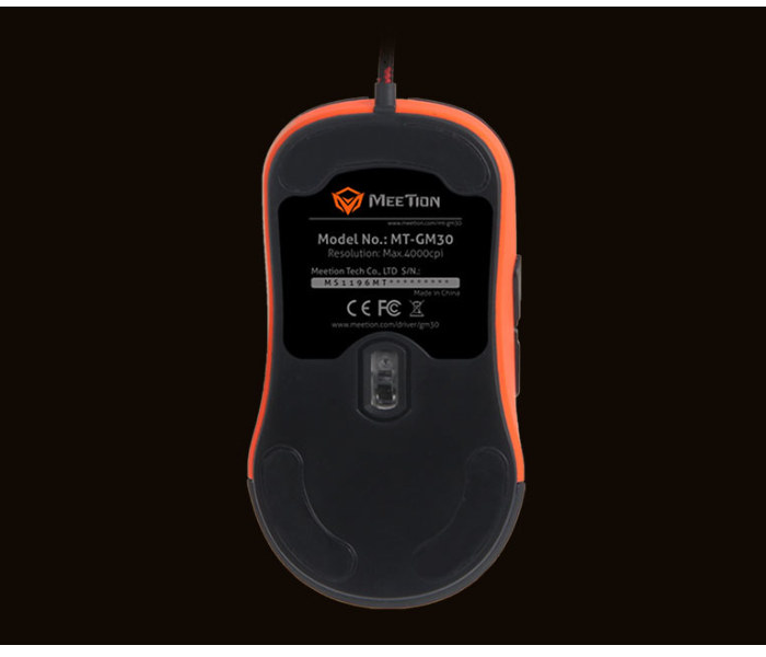 Meetion Mt-Gm30 Gaming Mouse - Black and Orange - Zoom Image 6