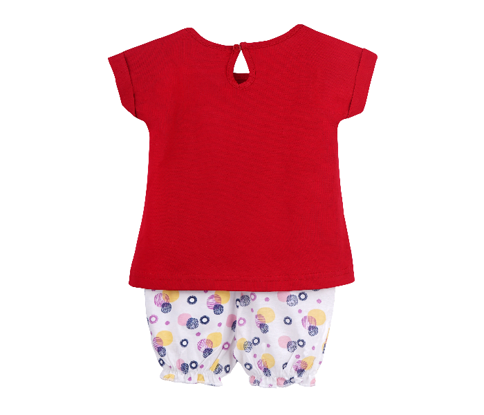 Popees Meriliz B Half Sleeve Top with Pant for 1 Year Babies - Red and White - Zoom Image 2