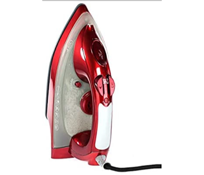 Emjoi UEI-407 2200 Watts Ceramic Coating Soleplate Steam Iron with Safety Auto Off -Red - Zoom Image 2