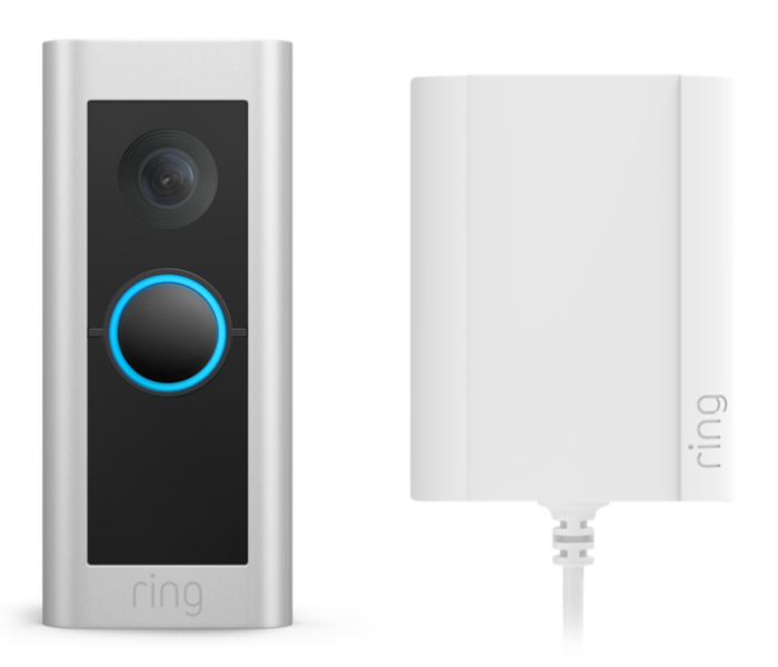 Ring Video Doorbell Pro 2 with Plug-In Adapter - White - Zoom Image 1