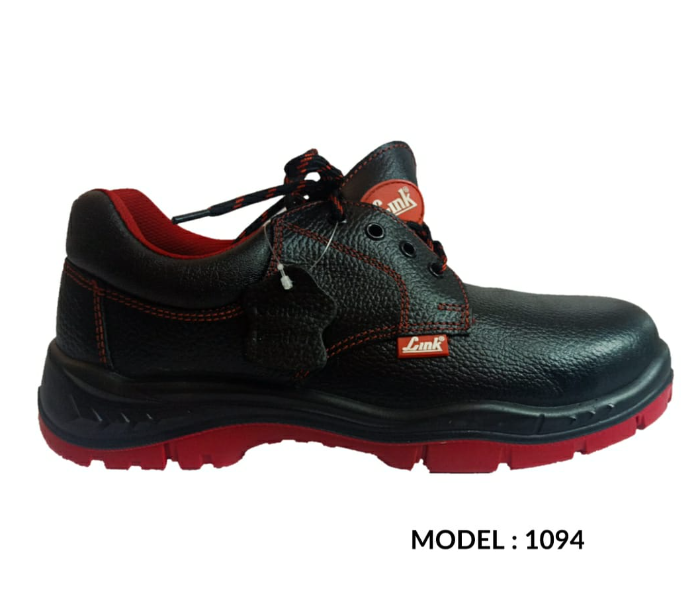 Link 1094 PU Sole Comfortable EU 42 Safety Shoes - Black and Red - Zoom Image 2