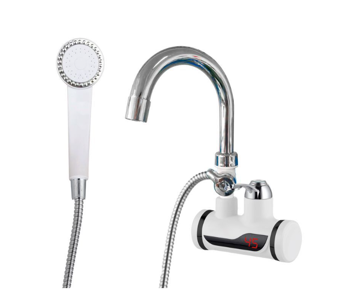 Bakeey 3000W Stainless Steel  Electric Hot Water Faucet with LED Display - Silver - Zoom Image 1