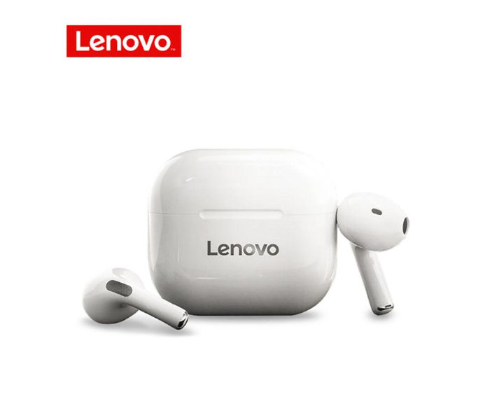 Lenovo LP40 Touch Control Sport Wireless Stereo Earbud - White - Zoom Image 1